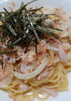 素干しえびのミルクパスタ-レシピのメイン写真