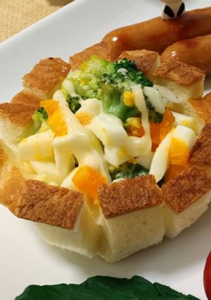 簡単パンカップのサラダ盛り-レシピのメイン写真
