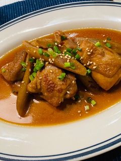 ♡甘辛!鶏肉とゴボウの煮物♡-レシピのメイン写真