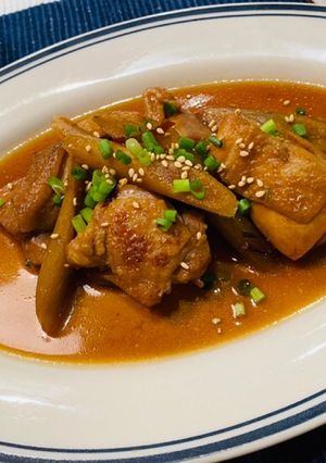 ♡甘辛！鶏肉とゴボウの煮物♡-レシピのメイン写真