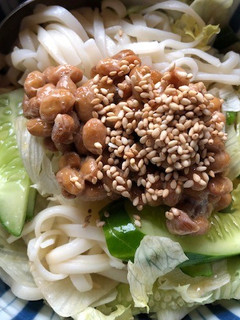 納豆サラダうどん-レシピのメイン写真