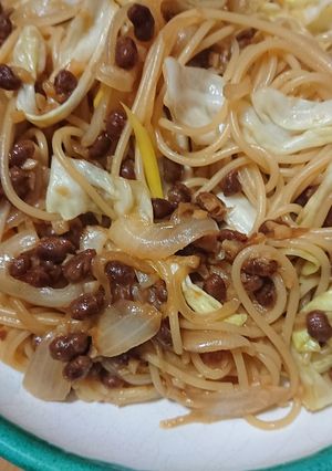 干納豆とキャベツのパスタ-レシピのメイン写真