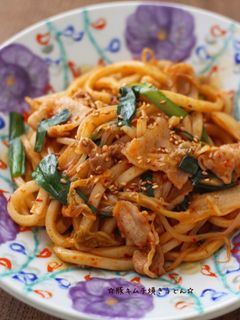 ☆豚キムチ焼きうどん☆-レシピのメイン写真