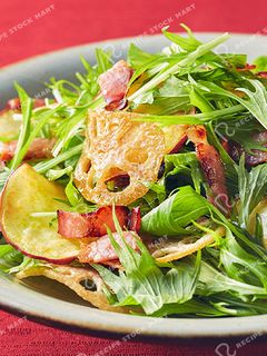 水菜と揚げ野菜のサラダ-レシピのメイン写真