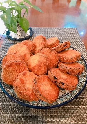 茄子の豚バラ肉挟み揚げ-レシピのメイン写真