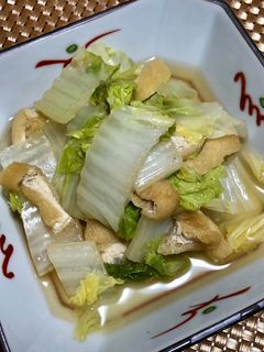 簡単過ぎ!白菜と油揚げの煮浸し-レシピのメイン写真