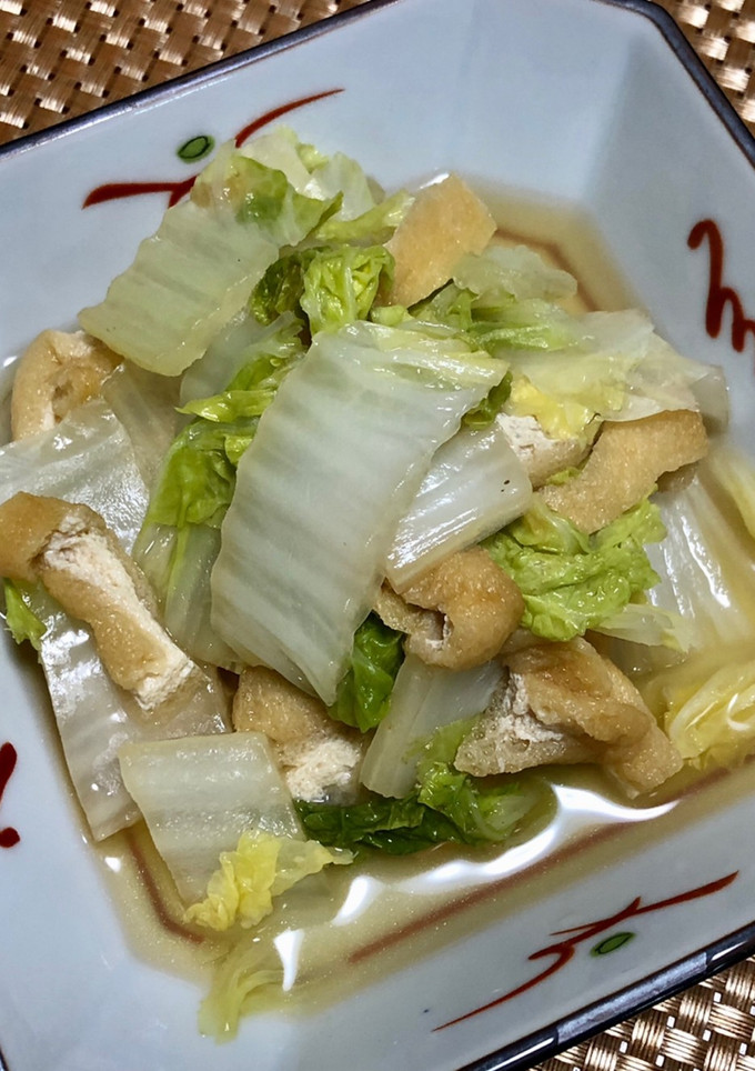 簡単過ぎ！白菜と油揚げの煮浸し-レシピのメイン写真