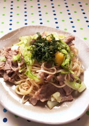 【そうめん・パスタでも】ゆず香る焼うどん-レシピのメイン写真