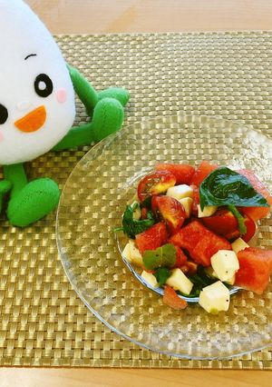すいかとトマトの爽やかサラダ-レシピのメイン写真