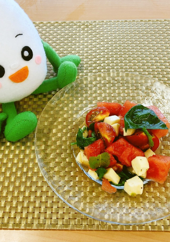 すいかとトマトの爽やかサラダ-レシピのメイン写真