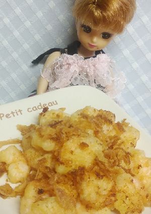 リカちゃん♡エビフリ オニオンフライかけ-レシピのメイン写真