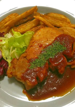 レンジで簡単◎ポークチャップ-レシピのメイン写真