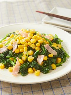 ほうれん草とバタコ炒め-レシピのメイン写真