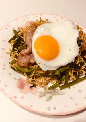 豚こまと空芯菜で☆アジアン焼きそば☆-レシピのメイン写真