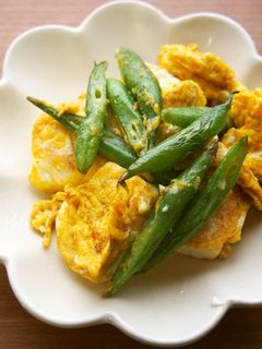 インゲン・豆腐のカレー粉卵炒め♪-レシピのメイン写真