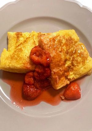 パン粉でフレンチトースト＊ヘルシーに！-レシピのメイン写真
