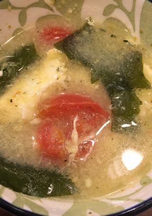 ズッキーニとトマトの卵中華スープ　-レシピのメイン写真