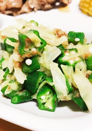 オクラとキャベツのおかか醤油和え-レシピのメイン写真