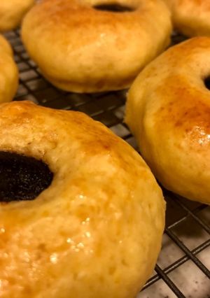 ぷっくら♡煮豆の焼きドーナツ-レシピのメイン写真