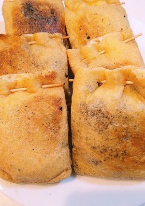 簡単！お手軽！ミンチの油揚げ焼き-レシピのメイン写真