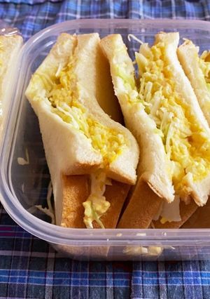 簡単美味しいキャベツ卵サンド-レシピのメイン写真