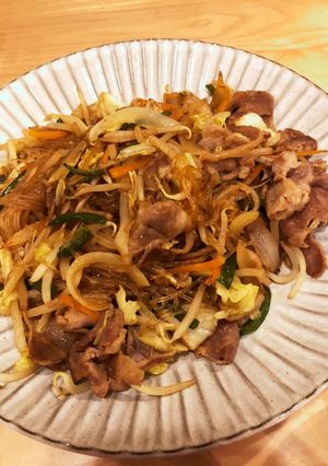 簡単&時短！春雨と豚肉のカレー風味炒め-レシピのメイン写真