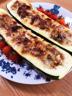 ズッキーニのさば味噌缶チーズ焼き-レシピのメイン写真