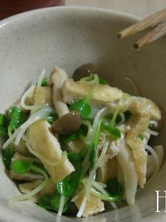 お揚げとしめじとかいわれの煮浸し-レシピのメイン写真