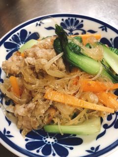 豚肉とチンゲンサイの春雨炒め-レシピのメイン写真