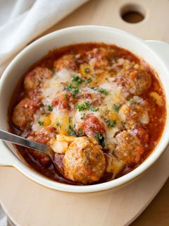 『ミートボールのトマト煮のチーズ焼き』-レシピのメイン写真