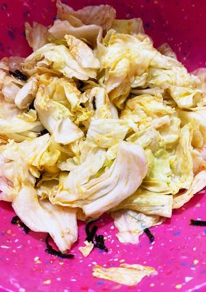 辛うま塩昆布レタスサラダ-レシピのメイン写真