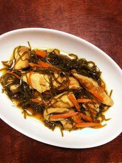刻み昆布と厚揚げと竹輪の煮物-レシピのメイン写真