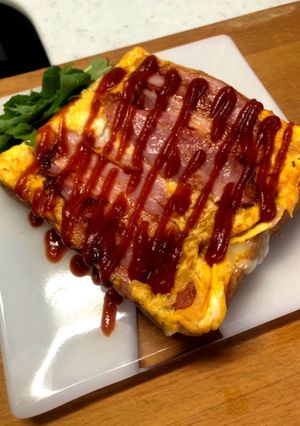 玉子焼きベーコンチーズエッグトースト-レシピのメイン写真