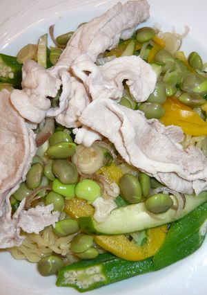 豚しゃぶと夏野菜のアジアン冷麺-レシピのメイン写真