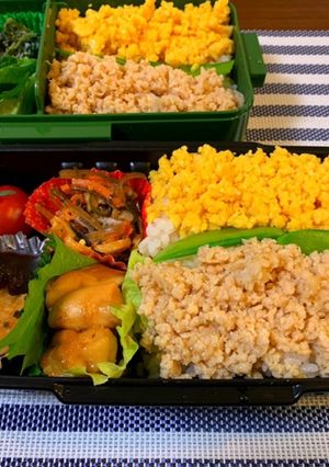 鶏の照り焼き&二色そぼろ弁当-レシピのメイン写真
