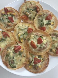 餃子の皮ピザ-レシピのメイン写真
