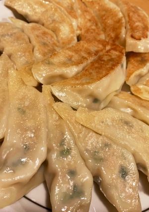 ニラたっぷり豆腐入り、包むだけ餃子!-レシピのメイン写真