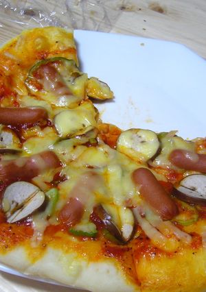 ホームベーカリーでピザ-レシピのメイン写真