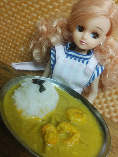 リカちゃん♡エビパクチースープからカレー-レシピのメイン写真