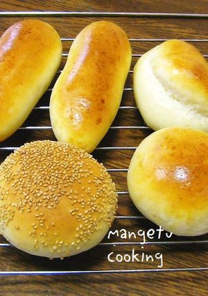 *シンプル食事パン３種*-レシピのメイン写真