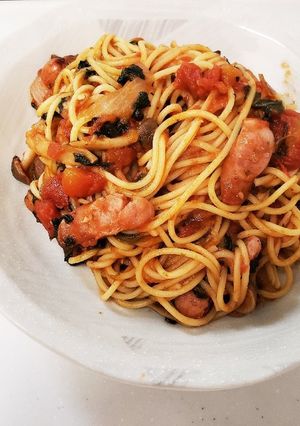 和風トマトパスタ-レシピのメイン写真