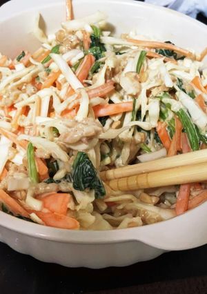 公式給食の納豆サラダ-レシピのメイン写真