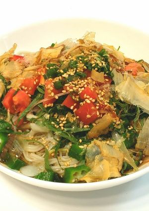 トマトとツナの薬味たっぷりそうめん-レシピのメイン写真