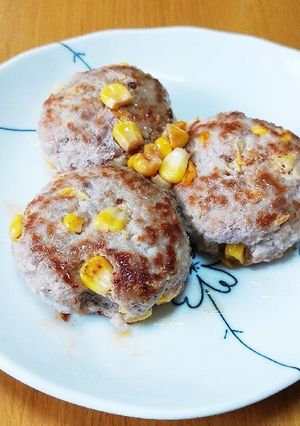 豆腐ハンバーグ。とうもろこし編。-レシピのメイン写真