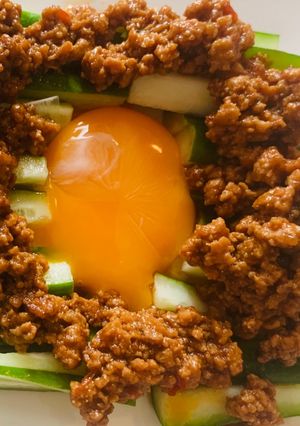 簡単一品きゅうりの肉味噌がけ☆つまみにも-レシピのメイン写真