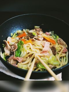 3話の機捜うどん!白だしバター焼うどん-レシピのメイン写真