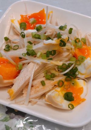 煮卵とサラダチキンのネギ和え-レシピのメイン写真
