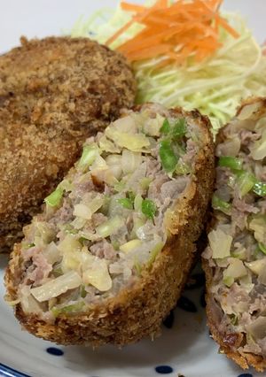 半分キャベツのあっさりメンチカツ-レシピのメイン写真