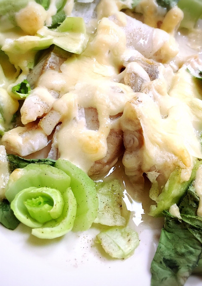 たらと青梗菜のマヨチーズ焼き-レシピのメイン写真