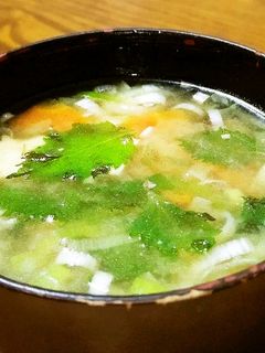 ちっちゃい大葉の味噌汁♪-レシピのメイン写真